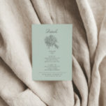 Cartão De Informações Vintage esboçou Florals Detalhes do Casamento<br><div class="desc">Nossa coleção "Vintage Destination Wedding" apresenta florais elegantes de estêncil e ilustrações de construção de vintage em fundos pastel emparelhados com um script clássico e fonte serif para todas as suas informações personalizadas. Procure na nossa loja mais itens desta coleção e entre em contato conosco se tiver algum pedido especial...</div>