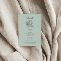 Vintage esboçou Florals Detalhes do Casamento