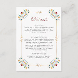 Cartão De Informações Vintage Geometry Intrata Casamento Clássico de Mot