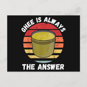 Cartão De Informações Vintage Ghee É Sempre A Resposta Da Comida Retroat