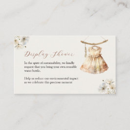 Cartão De Informações Vintage Girl Clothes Display Placa de gabinete do