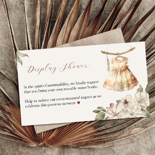 Cartão De Informações Vintage Girl Clothes Display Placa de gabinete do 