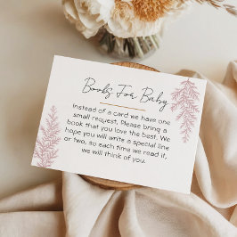 Cartão De Informações Vintage Gold Cradle Books for Baby Card