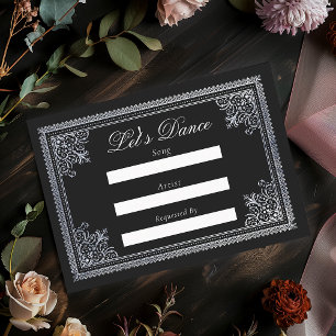 Cartão De Informações Vintage Gothic Victorian Wedtorian Song Request