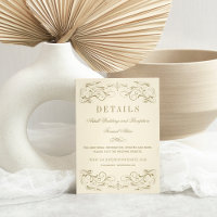 Vintage Ivory Antique Flourish Detalhes do Casamen