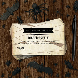 Cartão De Informações Vintage Mummy To Be | Fralda de Chá de fraldas de 