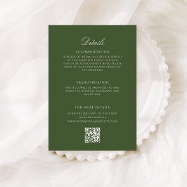 Cartão De Informações Vintage Palm Tree Wedding Details QR Code