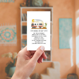 Cartão De Informações Vintage - Pedido de Livro de Chás de fraldas do De