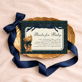 Cartão De Informações Vintage Polo Teddy Bear Books for Baby Boy