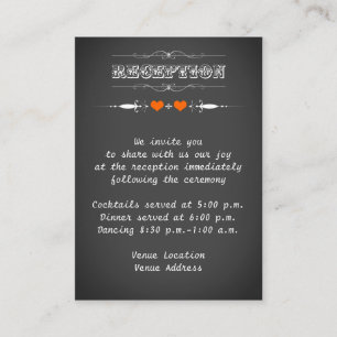 Cartão De Informações Vintage Typografia Chalkboard LOOK Enclosure Card