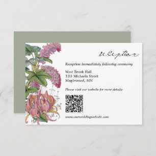Cartão De Informações Vintage Watercolor Arte Floral