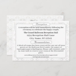 Cartão De Informações Vintage Whie Lace Católico