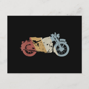 Cartão De Informações Vintagem do Estilo de Retro de Motocicleta