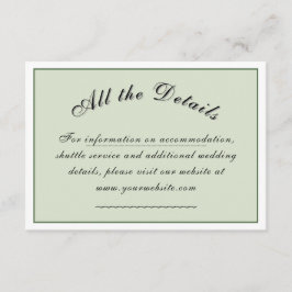 Cartão De Informações Vitoriano Meadow "Todos os detalhes"