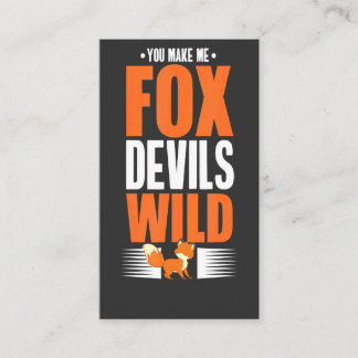 Cartão De Informações Você Me Faz Foxdevils Selvagem Inglês