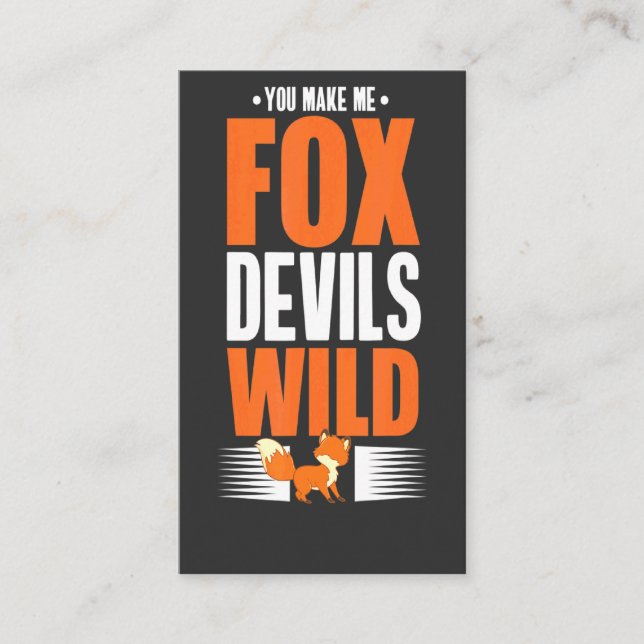 Cartão De Informações Você Me Faz Foxdevils Selvagem Inglês (Frente)