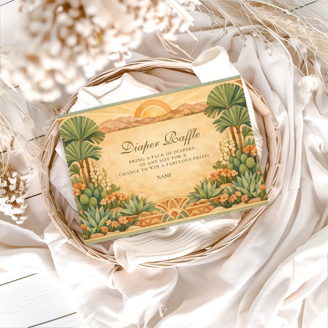 Cartão De Informações Warm Neutral Desert Canyon Diapper Raffle  (Criador carregado)