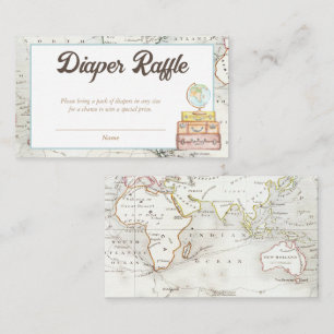 Cartão De Informações Watercolor Adventure aguarda Raffle para Fralda be