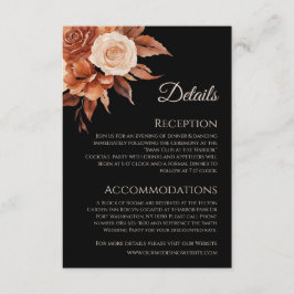 Cartão De Informações Watercolor Autumn Elegance-Wed-