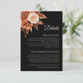 Cartão De Informações Watercolor Autumn Elegance-Wed-