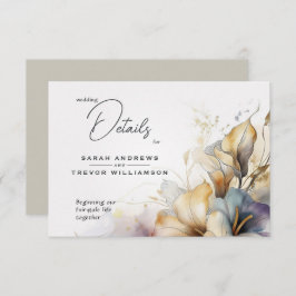Cartão De Informações Watercolor Boho Calla Lily Floral