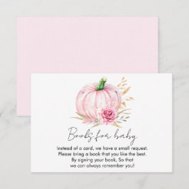 Cartão De Informações Watercolor Boho Pumpkin Babyshower