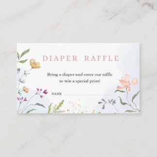 Cartão De Informações Watercolor Floral Baby Shower Enclosure Card