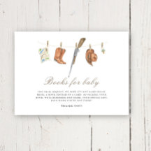 Watercolor Hunter Baby Shower Books for baby
