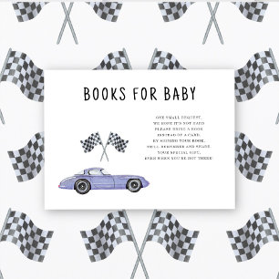 Cartão De Informações Watercolor RACE CAR - livros para bebê