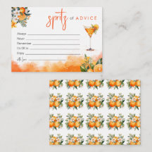 Watercolor Spritz Orange Flowers Advice e Wish
