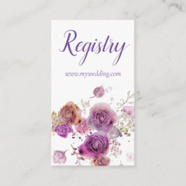 Cartão De Informações Watercolor Wonder Floral Wedship Registry