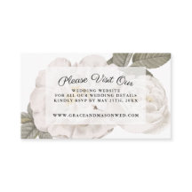 Web site RSVP do casamento do rosa branco do