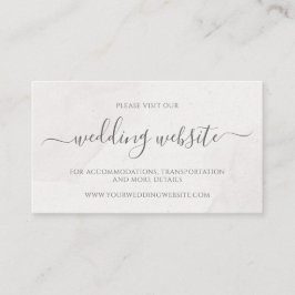 Cartão De Informações Website de Casamento de Cereja Floral de Watercolo