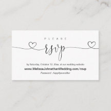 Website de Casamento Online RSVP, caligrafia moder