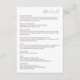 Cartão De Informações Wedding Plane Travel Flight Details