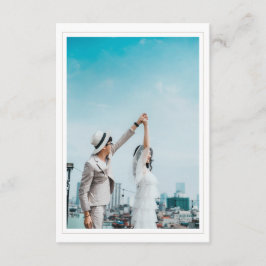 Cartão De Informações Wedding Save the Date with Photo Enclosure card