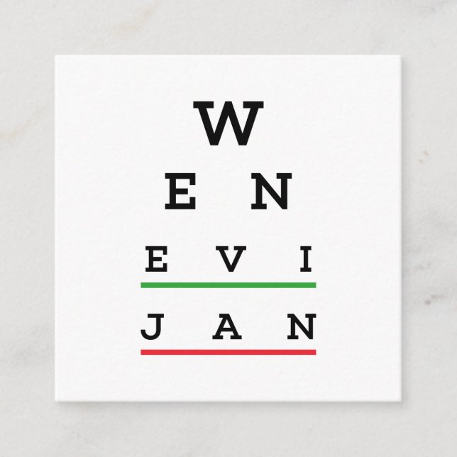 CARTÃO DE INFORMAÇÕES WEN EVIJAN (Frente)