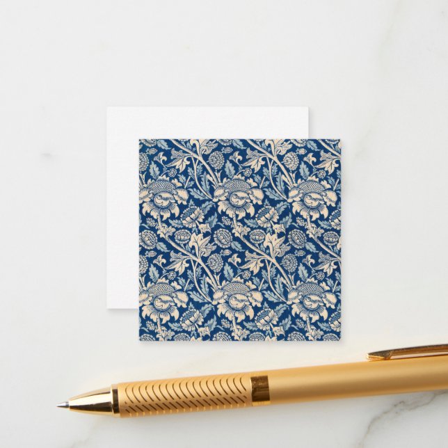 Cartão De Informações Wey, 1883 por William Morris (Frente/Verso In Situ)