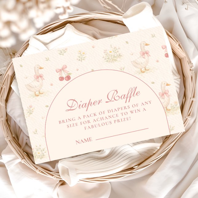 Cartão De Informações Whimsical Dinosaur Diapper Raffle (Criador carregado)