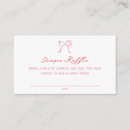 Cartão De Informações Whimsical Hearts Baby Shower Diaper Raffle