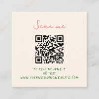 Whimsical Quirky Handwrite Wedding RSVP