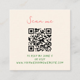 Cartão De Informações Whimsical Quirky Handwrite Wedding RSVP