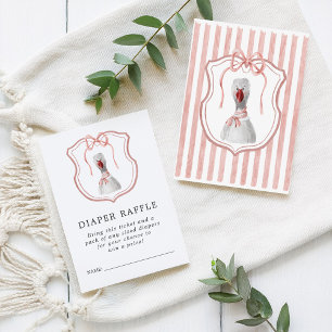 Cartão De Informações Whimsical Wildlings   Bilhete de Fralda de Vintage