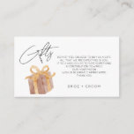 Cartão De Informações White gift registry honeymoon fund wedding<br><div class="desc">It is a simple honeymoon fund enclosure card.</div>