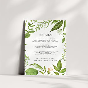 Cartão De Informações Wild Meadow Guest Information Card