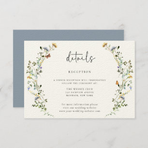 Cartão De Informações Wild Meadow Wreath