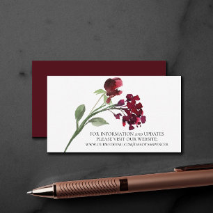 Cartão De Informações Wildbloom   Crimson Red Bohemian Flowers Website