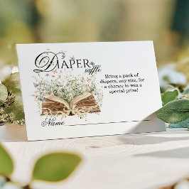 Cartão De Informações Wildflower A New Chapter Iniciar Fralda Chá de fra