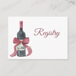 Cartão De Informações Wine QR Code Bridal Shower Registry 