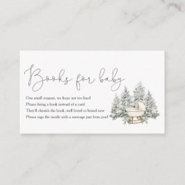 Cartão De Informações Winter Baby Shower Books For baby Enclosure Card